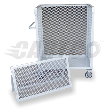 Carro Contenedor Malla con Puerta Desarmable. Cap 1000 Lbs modelo BJ