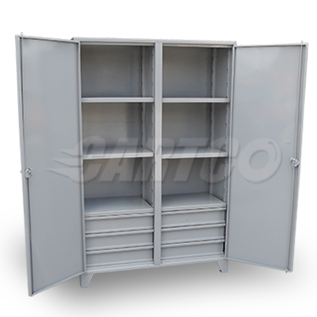 Gabinete 2 Turnos 6 Cajones 4 Repisas Ajustables modelo GI