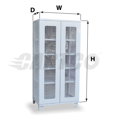 Gabinete de Malla 2 Puertas 4 Repisas Ajustables modelo HA